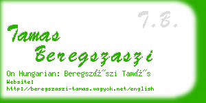 tamas beregszaszi business card